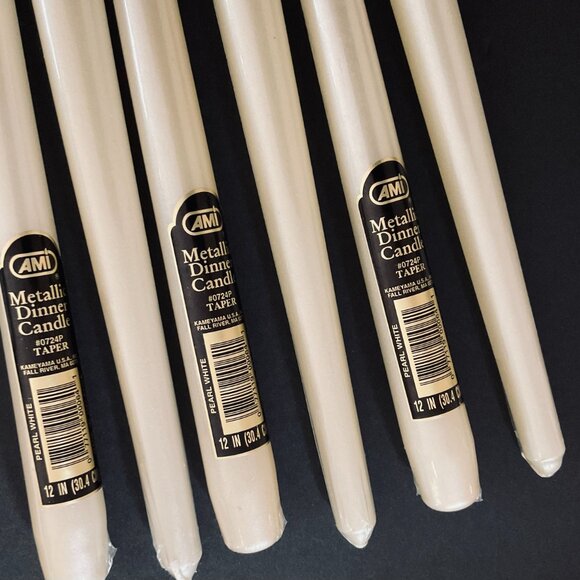 AMI Metallic 12" Tapered Dinner Candles NIB - Picture 4 of 5